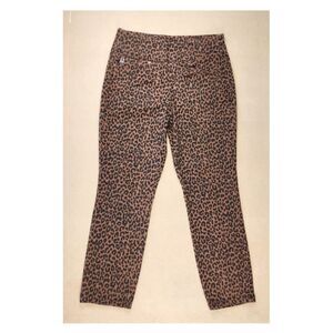 Belle by Kim Gravel TripleLuxe Twill Jeans Leopard Animal Print size 8P LNC